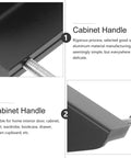Detail of Triangle Cabinet Pulls Set Of 4 Black Aluminum Drawer Handles 64 Mm Center To Center Mounting Ideal For Kitchen Cabinets