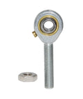 Rod End Bearings With Quarter Inch Bore And Quarter Twenty Eight Right Hand Thread, Jam Nuts Included, Pre Lubricated Spherical Ball Joint, Pack Of Four For Precise Linkage, CNC Applications, Handles Up To 13 Degree Misalignment, Steel Body