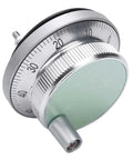 Electronic Hand Wheel Encoder For CNC Machines 5V Pulse Generator Rotary Encoder With Ultra Thin Metal Gear, silver, side view