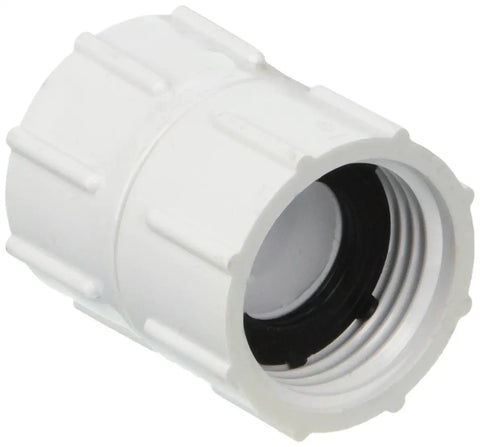 Three Pack PVC Three Quarter Inch Female Pipe Thread To Hose Thread Adapters Swivel Hose To Pipe Fittings White Durable PVC Connector Set For Quick Leak Free Garden And Plumbing Projects white PVC 3/4 in adapter