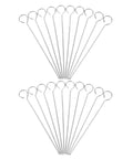Wick Centering Tool Kit For Candle Making In Stainless Steel 20 Piece Set With Sharp Needle Point And Easy Threading Precise Centering For Aromatherapy Candles Crafting And Pro Candle Makers, stainless steel tools arranged in two fan sets