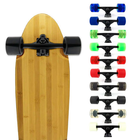All In One Longboard Skateboard Combo Kit With 70mm Wheels, 7 Inch Aluminum Trucks (180mm Axles), ABEC 7 Bearings, various wheel colors