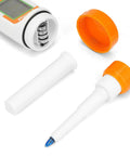 Digital pH Tester For Food With Spear Probe, Great For Sourdough Starter And Dough Fermentation, orange cap and probe visible