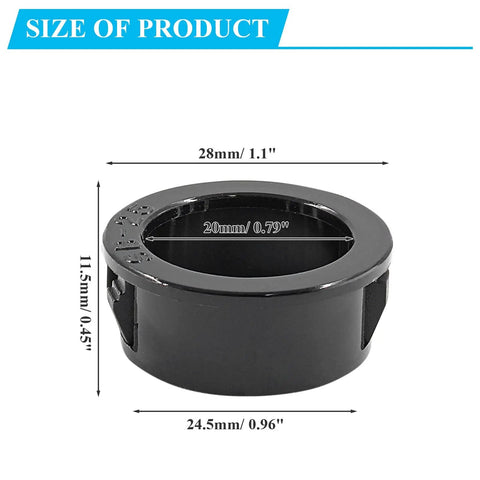20 Pack Black Plastic Snap Bushing For Cable Hose And Wire, 1 Inch Mounting Diameter, Inner 20mm Outer 28mm, Easy Install, Durable, Heat Resistant, Wear Resistant