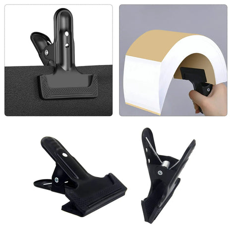 Two Pack Heavy Duty Spring Clamps Clips Four And A Quarter Inch Wide Mouth Rubber Jawed Steel Clips for photography backdrops