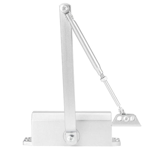 Aluminum Hydraulic Door Closer And Stopper With 180 Degree Positioning, Easy Install, Durable for Indoor Outdoor Use, Smooth Quiet Close