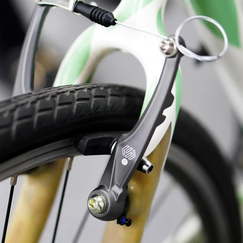Beefed Up Mountain Bike V Brake Set For Front And Rear 110mm Arm 60mm Pads Extended Four Finger Levers Coil Spring Tension Adjustable