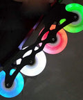 Inline Skate Wheels 8 Pack Replacement Set For Outdoor And Indoor Use, 72mm 76mm 80mm, Durable PU Wheels, LED light up