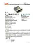 Heavy Duty Switching Power Supply 24V 1.5A 36W Fanless Metal Enclosure Wide Input 85 To 264VAC with specifications and usage details.