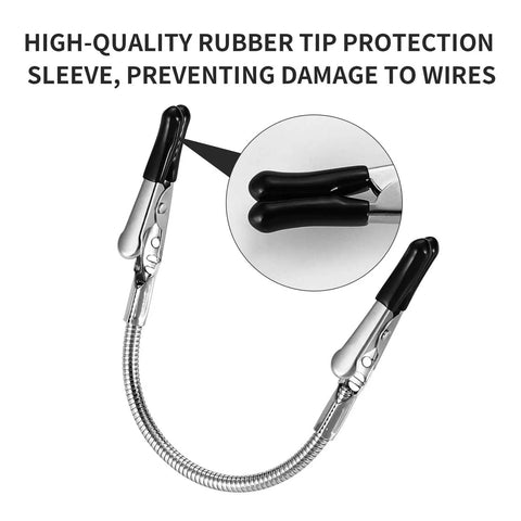 Two Pack Soldering Helping Hands Clamps Wire Holder with rubber tip protection for safe soldering.