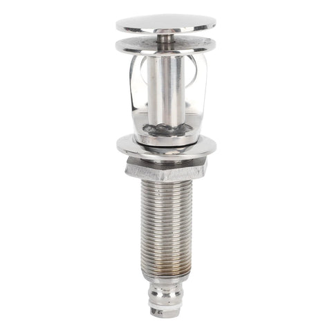 Retractable boat cleat, front view, 304 stainless steel, threaded mounting bolt