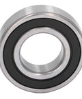 Rubber Sealed Deep Groove Ball Bearings Pack 3 Piece Kit With Various Sizes For Motors And Machinery Handling Radial And Axial Loads 6206 Rubber Seal Top Notch Durable High Capacity And Smooth Performance, black seal close-up