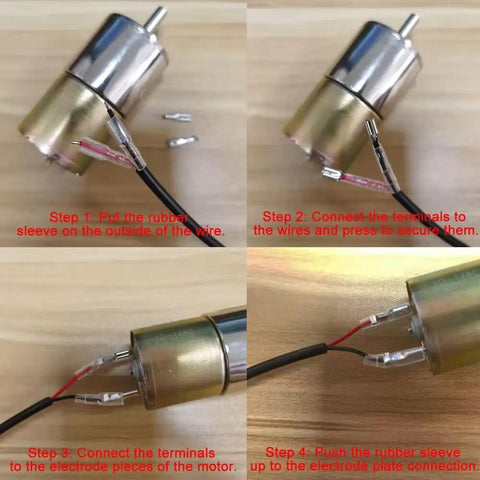 Low Speed 12V DC Geared Motor With 37mm Gearbox And Mounting Bracket wiring steps for 10 RPM output, 11.7 kgf cm torque motor setup