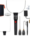 Go To 4 In 1 Foam Cutter Set With Hot Wire Knife Electric Styrofoam Cutter Tool, includes four cutting wands, power supply, brush, and accessories.