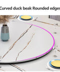 Heavy Duty Kitchen Lazy Susan Turntable With Glass Rotating Tray And Aluminum Swivel Base showing curved edges