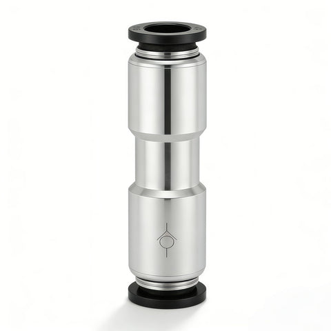 Nickel-plated Pneumatic Push-To-Connect Check Valve 5/16 In OD X 5/16 In OD One-Way Valve Pack Of 2 with NBR seals