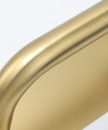 Gold Oval Base 304 Stainless Steel Door Pull Handles Set Durable Heavy Duty 8 Inch Built Tough Satin Finish For Glass Doors Fire Doors Entrance And Exit 2 Pack, close-up