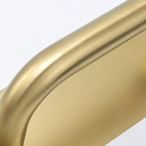Gold Oval Base 304 Stainless Steel Door Pull Handles Set Durable Heavy Duty 8 Inch Built Tough Satin Finish For Glass Doors Fire Doors Entrance And Exit 2 Pack, close-up