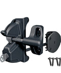 Heavy Duty Adjustable Gate Latch With Six Pin Key Lock, Rekeyable Fence Hardware Fits Square Posts Up To Six Inches, No Sweat Installation Black Security Lock for Barns and Driveways
