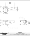 3 Inch Axle Tube Clamp On Bracket For Rear Track Bar Mount, Steel Construction, Fits 3 Inch Diameter Axle Tubes, Clamp-On Installation, No Welding Needed, Ideal For Panhard Bar And Track Bar Suspension Systems, dimensioned drawing