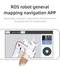 App interface for ROS robot mapping navigation on smartphone screen