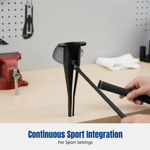 Hands using Easy Grip Golf Club Grip Installer No Sweat Shaft Change Tool For Quick Replacements, Travel Ready Golf Club Repair Accessory For Golfers