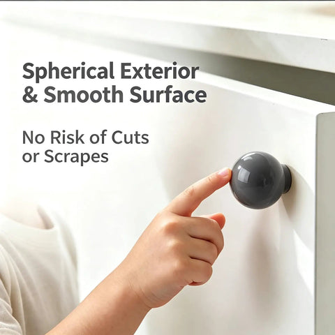 Slick Gray Ceramic Drawer Pulls 10 Pack Round Single Hole Cabinet Knobs For Kitchen Or Pantry Offers smooth, rounded handle for easy grip