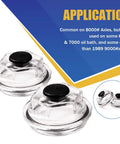 Pair of 2-7/8 inch oil bath caps for Dexter trailer axles 6K 7K and 8000 pound drums, direct replacement, durable caps