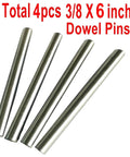 Heavy Duty 3/8 Inch By 6 Inch Steel Shelf Pegs, Precision Ground Dowel Pins For Secure Shelving, 4 pieces displayed.