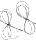 Two Pack Transmissive Fiber Optic Sensor Built For Brutal Heat With 0 To 2100mm Detection Range And 300C Temp Tolerance Ideal Replacement For FU 84C In Industrial Automation, two braided sensor cables
