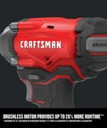 V20 Cordless Half Inch Impact Wrench Bare Tool Only With Brushless Motor Delivers Up To 275 Ft Lbs Torque Hog Ring Anvil