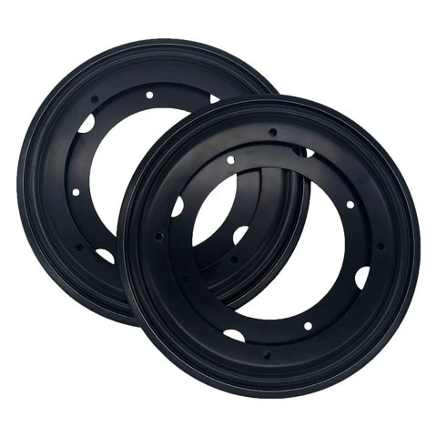 Pair of Six Pack 8 Inch Lazy Susan Bearings Heavy Duty Turntable Plate Five Sixteenths Inch Thick Swivel For Rotating Tables Black