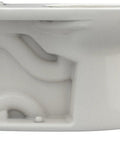 Side view of Elongated Drake Toilet With Tornado Flush For Powerful Cleaning CEFIONTECT Glaze Reduces Sticking Bone Ceramic