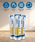 Fast Drying Drywall Patch Repair Kit For Holes And Cracks Easy DIY Friendly Wall Mending Paste For Nail Holes Dents And Small Damage No Mess Finish Ready To Paint 1 Piece tubes on wood floor with icons above