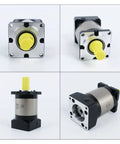 Beefy Planetary Gearbox Motor Reducer 5 to 1 and 10 to 1 Dual Ratios for Frame60 Servo Motor or Nema24 Stepper, four angles view