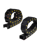 1M Length Black Enhanced Nylon Cable Carrier Drag 20x75mm, 20x100mm, 20x125mm Bridge Type Full Closed Design for Flexible Cable Routing