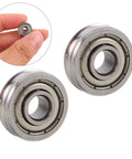 U Groove Pulley Wheel Set For 3D Printer Extruder Bearings And Gear Replacement, 12 Metal Pulleys For Smooth, Stable Operation, Easy Install, DIY Printer Repair And Upgrade Supplies, metal bearing close-up