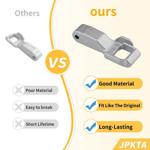 Washer Door Lock Strike Replacement Part For LG Kenmore Elite Front Load Washers Unlock Secure Closure MFG63099101 Compatible With WM3170CW WM3670HVA Door Latch Hook Locker, gray metal part comparison
