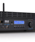 2 Channel Rack Mount Power Amplifier With Bluetooth 2000W Peak Bridgeable For Stereo Or Bridge Mode TRS XLR Input Speakon Outputs USB A MP3 Player Cooling Fan LED Level Meters