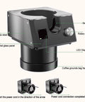 Slick Automatic Coffee Portafilter Cleaner And Espresso Grounds Knock Box Station Featuring Smart Optical Guard with stainless steel and glass components.