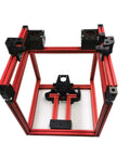 Heavy Duty All Metal Outer Frame Structure Upgrade For Voron 0 3D Printer, red aluminum frame assembly with black connectors.
