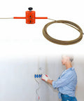 Asixxsix Automatic Drill Powered Wire Puller And Cable Rope Feeder With Forty-Nine Point Two Foot Steel Line Adapter for efficient wire installation.