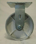 Straight Up Heavy Duty 6 Inch Kingpinless Casters With Top Lock Brake And Semi Steel Wheels Two Swivel Two Rigid Set close-up view of a swivel caster wheel.