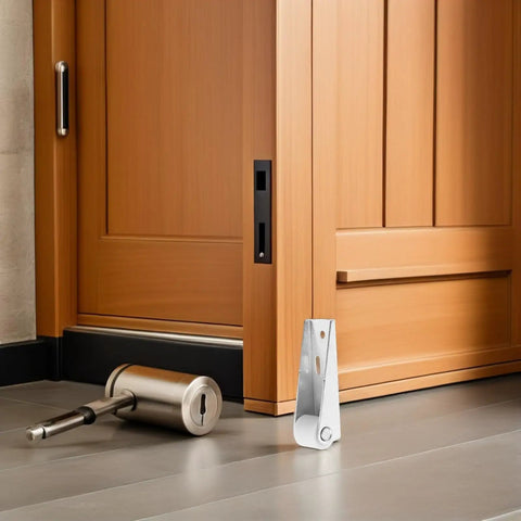 12 Piece Sliding Cabinet Door Rollers With Silent Nylon Wheels And Heavy Duty Steel Design For Rolls Like Butter Wardrobe Gliding close-up of steel roller and door