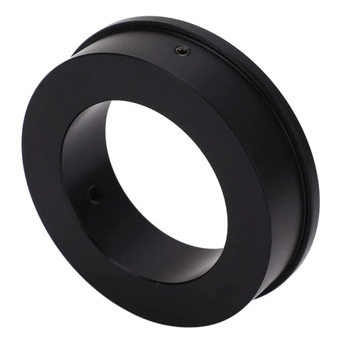 Aluminum 76mm To 50mm Stereo Microscope Camera Adapter Ring For 120X 180X 300X Monocular C Mount Lens Video Microscope Converter, black aluminum ring
