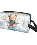 Travel Toiletry Organizer Bag For Women And Men, Waterproof Dopp Kit with teddy bear and clouds design, sturdy handle