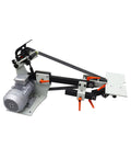 Heavy Duty 72X2 Inch Industrial Belt Sander Machine With Variable Speed For Knife Sharpening Rust Removal And Metal Polish showing motor and frame construction.
