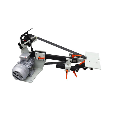 Heavy Duty 72X2 Inch Industrial Belt Sander Machine With Variable Speed For Knife Sharpening Rust Removal And Metal Polish showing motor and frame construction.