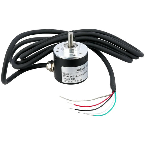600 P R Incremental Rotary Encoder With 3 mm Screwdriver For 5 To 24 V Wide Voltage Optical Encoder Supply 6 mm Shaft AB 2 Phase Quadrature Output Arduino Compatible NPN Open Collector