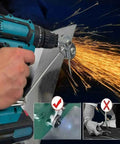 Electric Drill Plate Cutter Attachment For DIY Metalwork Steel Sheet Nibbler Shears Precision Plate Cutting Tool in action